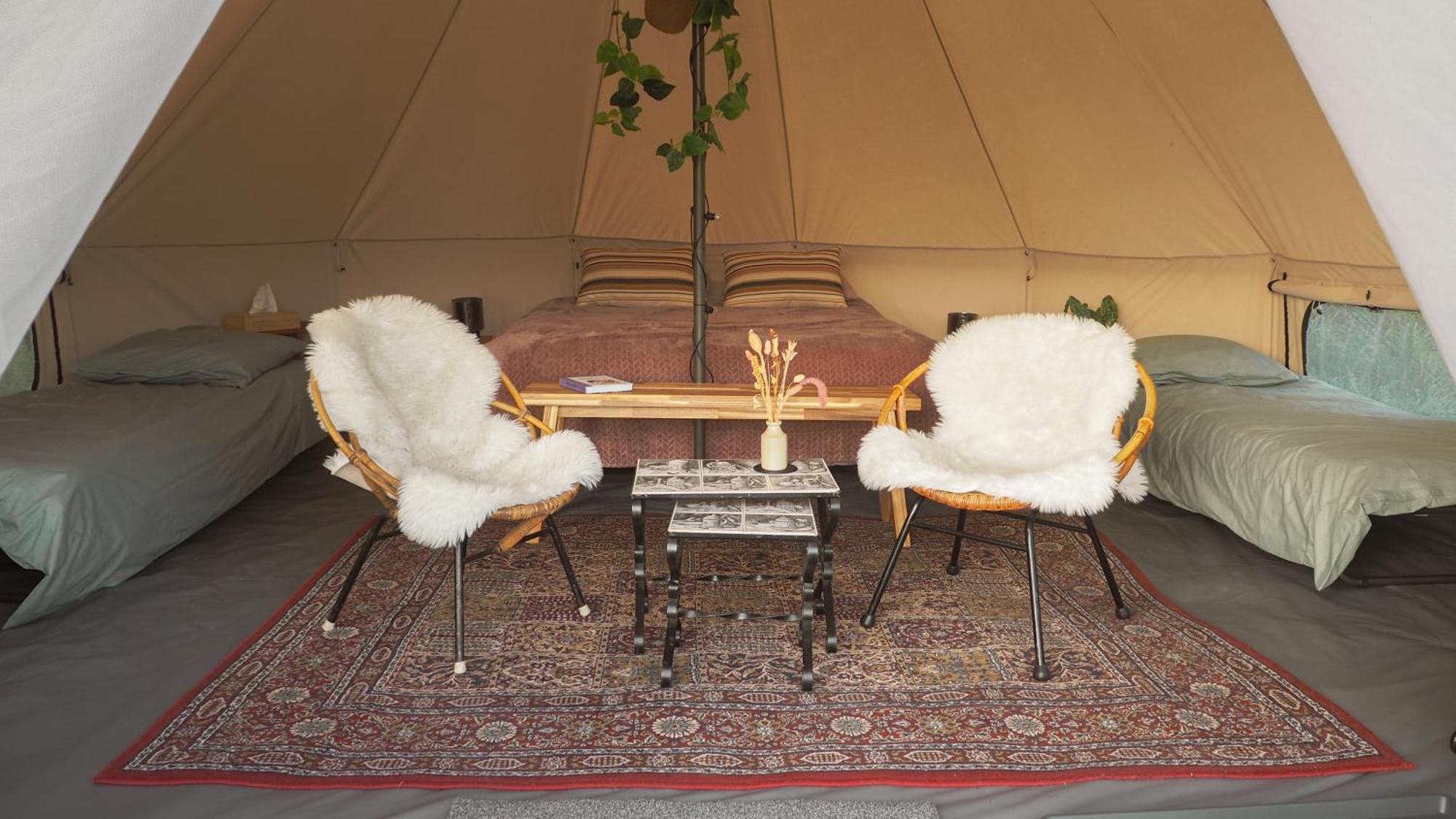 Bell Tent In Een Voedselbos Nederweert-Eind Eksteriør billede