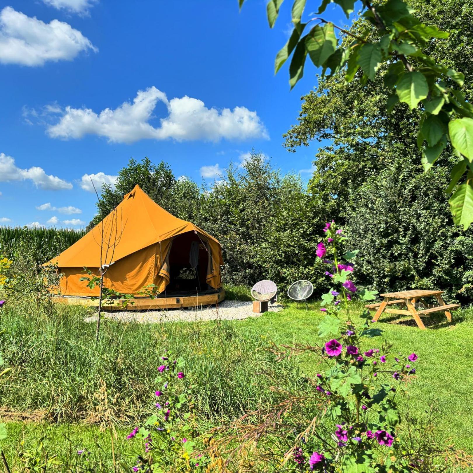Bell Tent In Een Voedselbos Nederweert-Eind Eksteriør billede